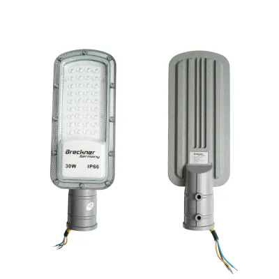 Lampa iluminat stradal LED 30W, 100-265V, 6500K, 3300lm cu prindere pe stalp 285x100x25mm IP66 Breckner Germany