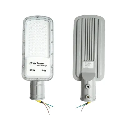 Lampa iluminat stradal LED 50W, 100-265V, 6500K, 5500lm cu prindere pe stalp 340x125x25mm IP66 Breckner Germany
