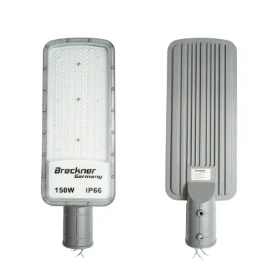 Lampa iluminat stradal LED 150W, 100-265V, 6500K, 16500lm cu prindere pe stalp 485x170x25mm IP66 Breckner Germany