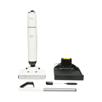 Aspirator vertical fara fir cu mop 200W, putere aspirare 18000Pa, baterie 5000mAh, rezervor apa 2x600ml, functie voce, ecran digital Breckner Germany - imagine 3