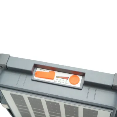 Proiector LED portabil 100W cu panou solar 3W, baterie 3600mAh, 6 moduri de iluminare, magnet, carlig, USB Power Bank 210x170x55mm Breckner Germany - imagine 8