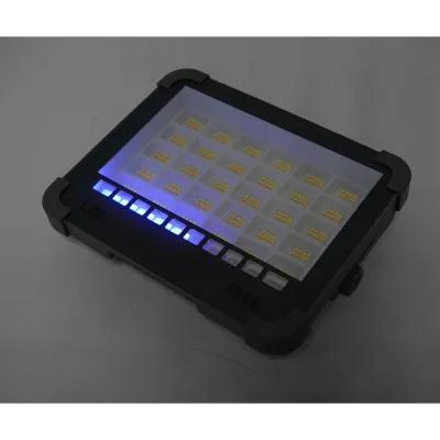 Proiector LED portabil 100W cu panou solar 3W, baterie 3600mAh, 6 moduri de iluminare, magnet, carlig, USB Power Bank 210x170x55mm Breckner Germany - imagine 13
