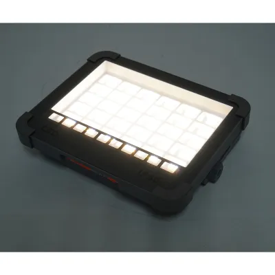 Proiector LED portabil 100W cu panou solar 3W, baterie 3600mAh, 6 moduri de iluminare, magnet, carlig, USB Power Bank 210x170x55mm Breckner Germany - imagine 12