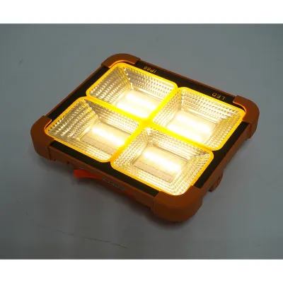 Proiector LED portabil 100W cu panou solar 1.5W, baterie 3600mAh, 6 moduri de iluminare, magnet, carlig, USB Power Bank 210x170x55mm Breckner Germany - imagine 11