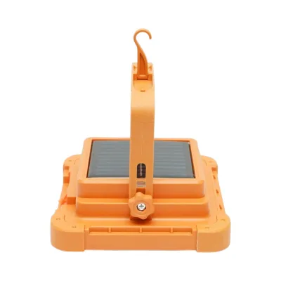 Proiector LED portabil 100W cu panou solar 1.5W, baterie 3600mAh, 6 moduri de iluminare, magnet, carlig, USB Power Bank 210x170x55mm Breckner Germany - imagine 5