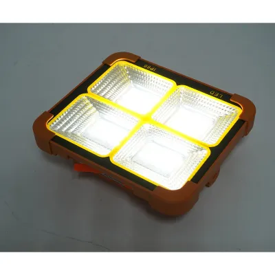 Proiector LED portabil 100W cu panou solar 1.5W, baterie 3600mAh, 6 moduri de iluminare, magnet, carlig, USB Power Bank 210x170x55mm Breckner Germany - imagine 12