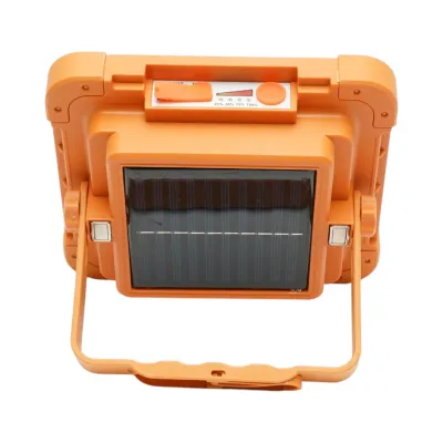Proiector LED portabil 100W cu panou solar 1.5W, baterie 3600mAh, 6 moduri de iluminare, magnet, carlig, USB Power Bank 210x170x55mm Breckner Germany - imagine 3