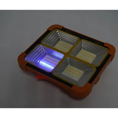 Proiector LED portabil 100W cu panou solar 1.5W, baterie 3600mAh, 6 moduri de iluminare, magnet, carlig, USB Power Bank 210x170x55mm Breckner Germany - imagine 13
