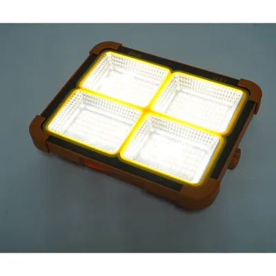 Proiector LED portabil 200W cu panou solar 3W, baterie 12000mAh, 6 moduri de iluminare, magnet, carlig, USB Power Bank Breckner Germany - imagine 11