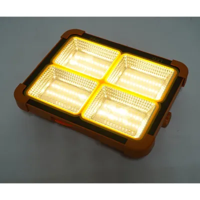 Proiector LED portabil 200W cu panou solar 3W, baterie 12000mAh, 6 moduri de iluminare, magnet, carlig, USB Power Bank Breckner Germany - imagine 10