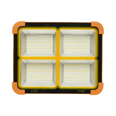 Proiector LED portabil 200W cu panou solar 3W, baterie 12000mAh, 6 moduri de iluminare, magnet, carlig, USB Power Bank Breckner Germany - imagine 2