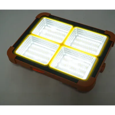 Proiector LED portabil 200W cu panou solar 3W, baterie 12000mAh, 6 moduri de iluminare, magnet, carlig, USB Power Bank Breckner Germany - imagine 9
