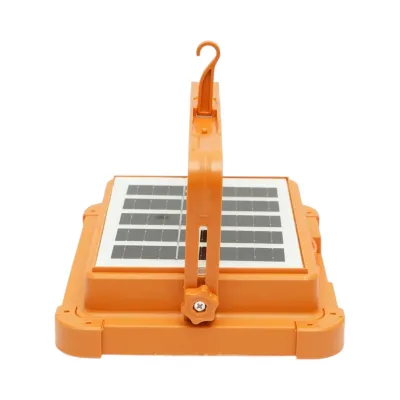Proiector LED portabil 200W cu panou solar 3W, baterie 12000mAh, 6 moduri de iluminare, magnet, carlig, USB Power Bank Breckner Germany - imagine 4