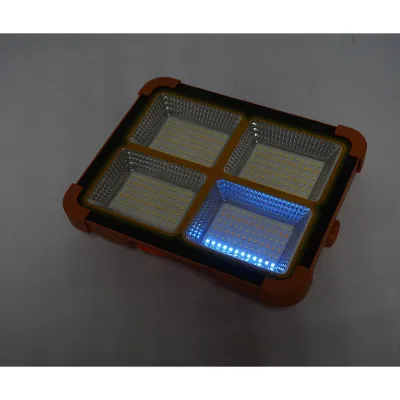 Proiector LED portabil 200W cu panou solar 3W, baterie 12000mAh, 6 moduri de iluminare, magnet, carlig, USB Power Bank Breckner Germany - imagine 13