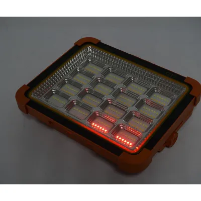 Proiector LED portabil 500W cu panou solar 3W, baterie 12000mAh, 6 moduri de iluminare, magnet, carlig, USB Power Bank Breckner Germany - imagine 13