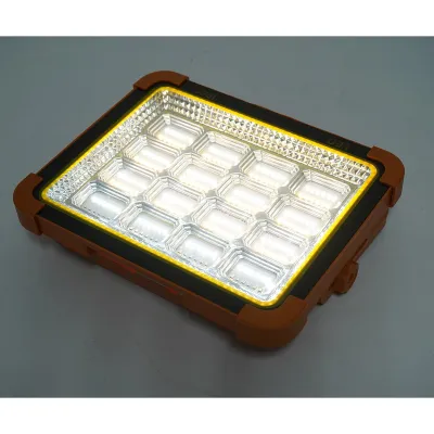 Proiector LED portabil 500W cu panou solar 3W, baterie 12000mAh, 6 moduri de iluminare, magnet, carlig, USB Power Bank Breckner Germany - imagine 11