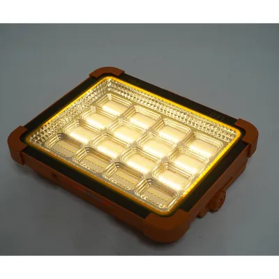 Proiector LED portabil 500W cu panou solar 3W, baterie 12000mAh, 6 moduri de iluminare, magnet, carlig, USB Power Bank Breckner Germany - imagine 10