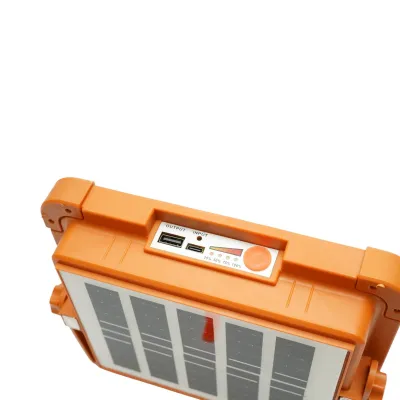Proiector LED portabil 500W cu panou solar 3W, baterie 12000mAh, 6 moduri de iluminare, magnet, carlig, USB Power Bank Breckner Germany - imagine 7