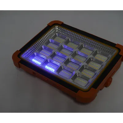 Proiector LED portabil 500W cu panou solar 3W, baterie 12000mAh, 6 moduri de iluminare, magnet, carlig, USB Power Bank Breckner Germany - imagine 12