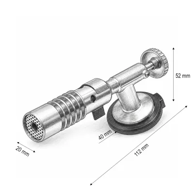 Cap arzator butelie gaz tip spray, aprindere manuala, flacara reglabila 1300°C FlameGun - imagine 4