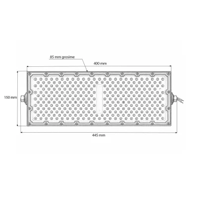 Proiector LED modular 200W, 100-265V, 6500K, 26000lm tip Flood 400x150x85mm IP66 Breckner Germany - imagine 7