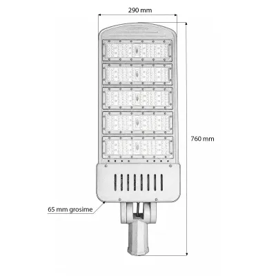 Lampa iluminat stradal LED 250W, 100-265V, 6500K, 40000lm cu prindere pe stalp 760x290x65mm IP66 Breckner Germany - imagine 5