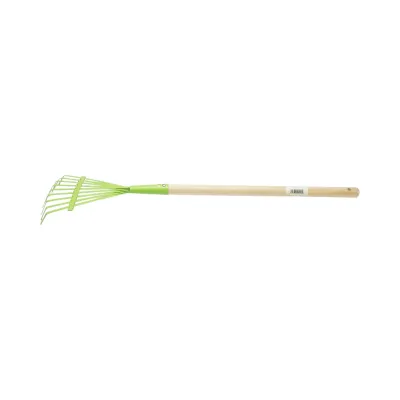 Grebla frunze metalica cu 9 dinti, coada din lemn 510mm, lungime 700mm Breckner Germany - imagine 3