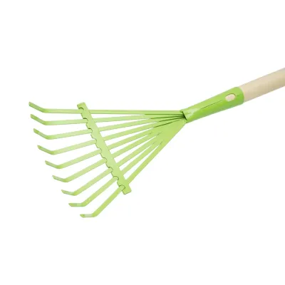 Grebla frunze metalica cu 9 dinti, coada din lemn 510mm, lungime 700mm Breckner Germany - imagine 6