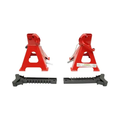 Set 2 cricuri suport capra auto 3T, reglabile 290-430mm, capace cauciuc, sigurante blocare Breckner Germany - imagine 3