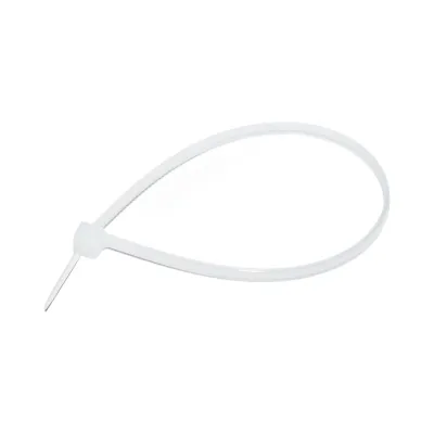 Faseta colier plastic alb 3.5x200mm 100 buc/set Longroad - imagine 3