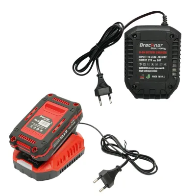 Masina de gaurit si insurubat cu percutie 500W, 2 acumulatori 21V, 1.5Ah Li-ion, LED, Brushless, 50Nm, mandrina 13mm, 0-500/1600rpm Breckner Germany - imagine 14