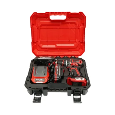 Masina de gaurit si insurubat cu percutie 500W, 2 acumulatori 21V, 1.5Ah Li-ion, LED, Brushless, 50Nm, mandrina 13mm, 0-500/1600rpm Breckner Germany - imagine 2