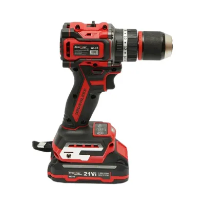 Masina de gaurit si insurubat cu percutie 500W, 2 acumulatori 21V, 1.5Ah Li-ion, LED, Brushless, 50Nm, mandrina 13mm, 0-500/1600rpm Breckner Germany - imagine 8