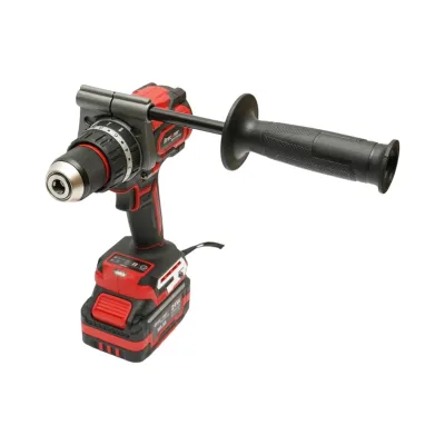 Masina de gaurit si insurubat cu percutie 1000W, 2 acumulatori 21V, 4Ah Li-ion, LED, Brushless, 180Nm, mandrina 13mm, 0-500/2000rpm, maner antivibratie Breckner Germany - imagine 5
