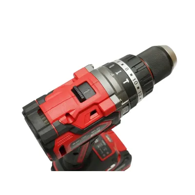 Masina de gaurit si insurubat cu percutie 1000W, 2 acumulatori 21V, 4Ah Li-ion, LED, Brushless, 180Nm, mandrina 13mm, 0-500/2000rpm, maner antivibratie Breckner Germany - imagine 14