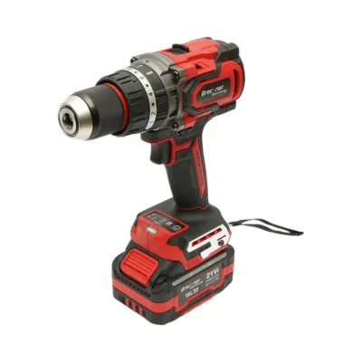 Masina de gaurit si insurubat cu percutie 1000W, 2 acumulatori 21V, 4Ah Li-ion, LED, Brushless, 180Nm, mandrina 13mm, 0-500/2000rpm, maner antivibratie Breckner Germany - imagine 7
