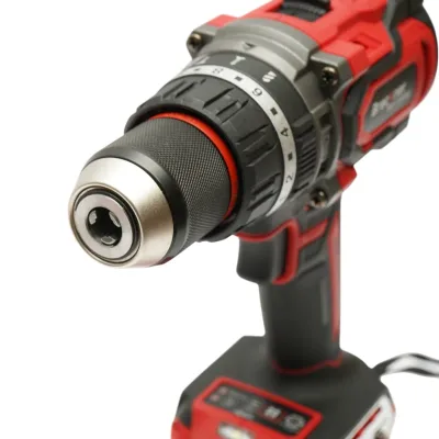 Masina de gaurit si insurubat cu percutie 1000W, 2 acumulatori 21V, 4Ah Li-ion, LED, Brushless, 180Nm, mandrina 13mm, 0-500/2000rpm, maner antivibratie Breckner Germany - imagine 12