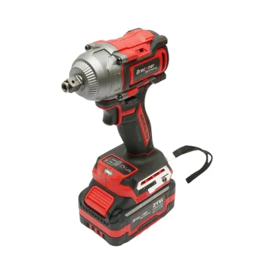 Masina de insurubat cu impact 1/2 inch 500W, 2 acumulatori 21V, 4Ah Li-ion, LED, Brushless, 450Nm, 0-1800/2400rpm Breckner Germany - imagine 6