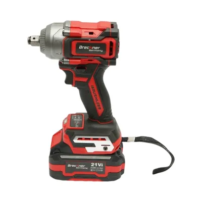 Masina de insurubat cu impact 1/2 inch 500W, 2 acumulatori 21V, 4Ah Li-ion, LED, Brushless, 450Nm, 0-1800/2400rpm Breckner Germany - imagine 7
