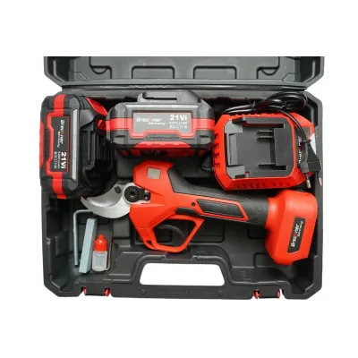 Foarfeca electrica de gradina 500W cu 2 acumulatori 21V, 4Ah Li-Ion, Brushless, afisaj digital, diametru maxim taiere 40mm Breckner Germany - imagine 3