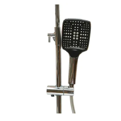 Set dus Premium multifunctional de perete din cupru, 3 functii curgere apa, dus dreptunghiular tip ploaie, para de dus, crom lucios - imagine 7