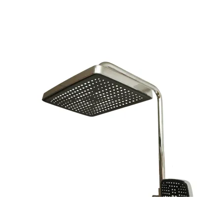 Set dus Premium multifunctional de perete din cupru, 3 functii curgere apa, dus dreptunghiular tip ploaie, para de dus, crom lucios - imagine 8