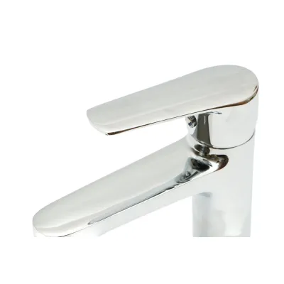 Baterie lavoar baie Premium din cupru, design rotund, monocomanda, crom lucios, furtunuri incluse - imagine 9