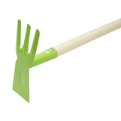 Sapaliga dubla de gradina cu lama si 3 dinti, coada din lemn 70cm - imagine 7