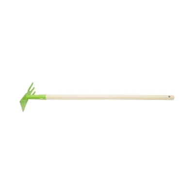Sapaliga dubla de gradina cu lama si 3 dinti, coada din lemn 70cm - imagine 3