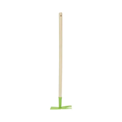 Sapaliga dubla de gradina cu lama si 3 dinti, coada din lemn 70cm - imagine 2