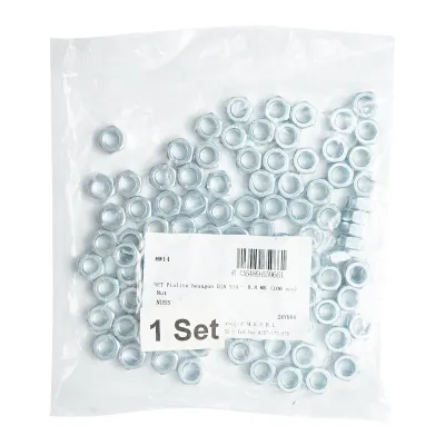 Set 100 piulite hexagonale M8 DIN 934-8.8 - imagine 2