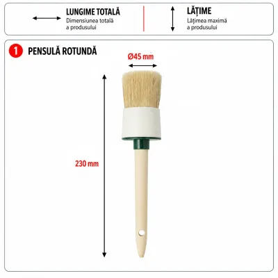 Pensula vulcanizare aplicare pasta montaj anvelope 38mm Breckner Germany - imagine 6