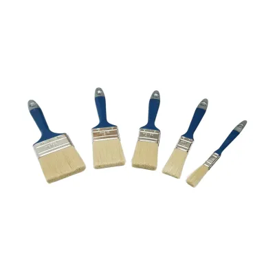 Set 5 pensule vopsit plate 12mm, 25mm, 38mm, 50mm, 63mm, fir PET, maner PP Breckner Germany - imagine 2