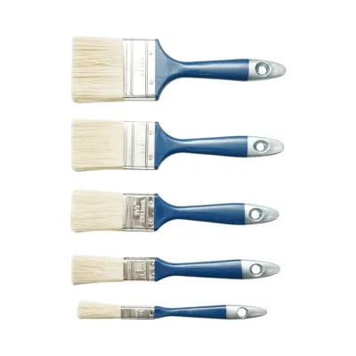 Set 5 pensule vopsit plate 12mm, 25mm, 38mm, 50mm, 63mm, fir PET, maner PP Breckner Germany - imagine 3